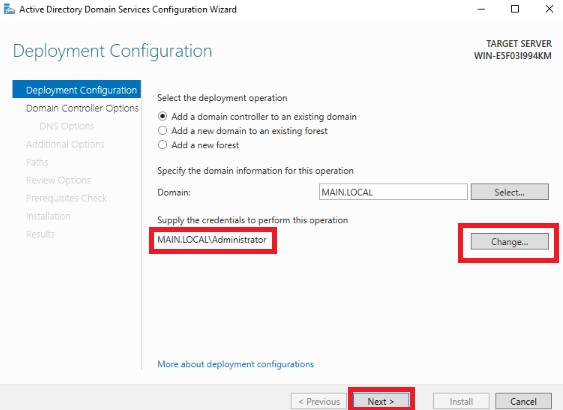 Deployment configure